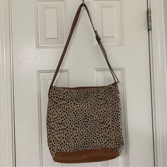 UNIVERSAL THREAD • Spotted Animal Print Bucket Tote Shoulder Bag Purse - Picture 7 of 10